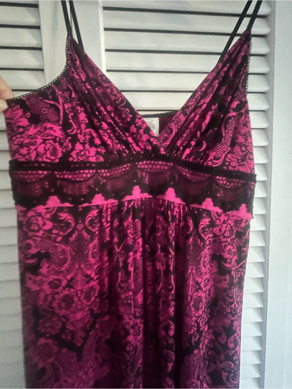 In Bloom Hot Pink and Black Slip - Picture 3 of 14